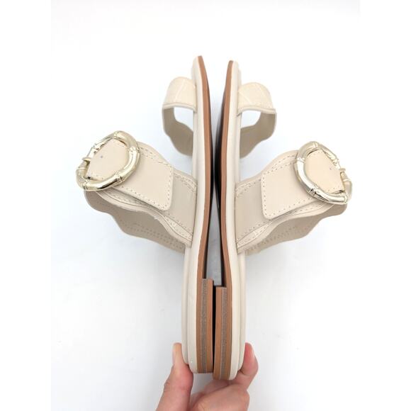 Dolce Vita Aperol Scalloped Slide Sandal Women's Slip-On Ivory Size US10 EU41 - Picture 11 of 12